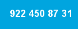 922 450 87 31 922 450 87 31